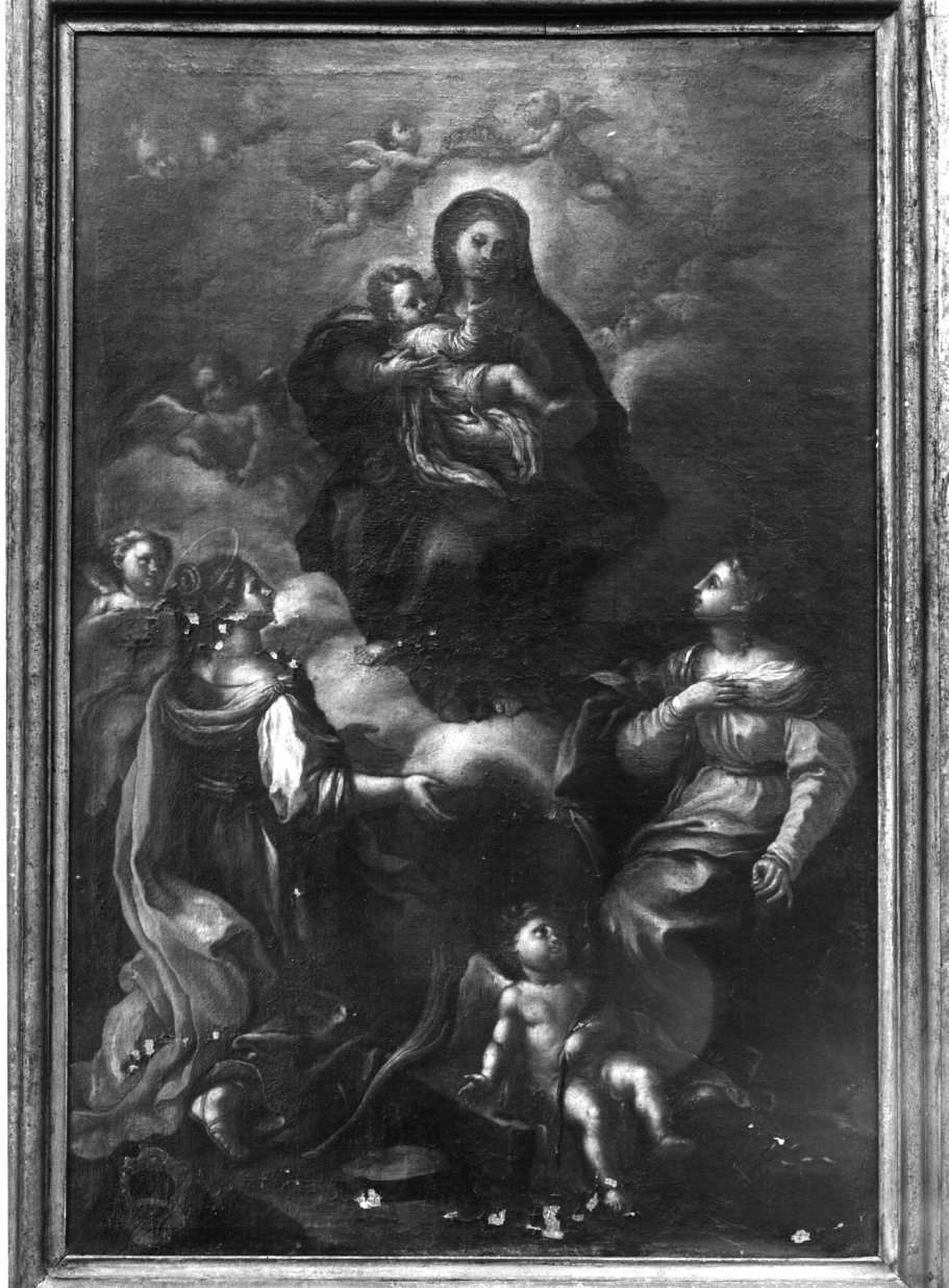 Madonna con Bambino e le Sante Lucia e Apollonia (dipinto) - ambito Italia meridionale (terzo quarto sec. XVIII)