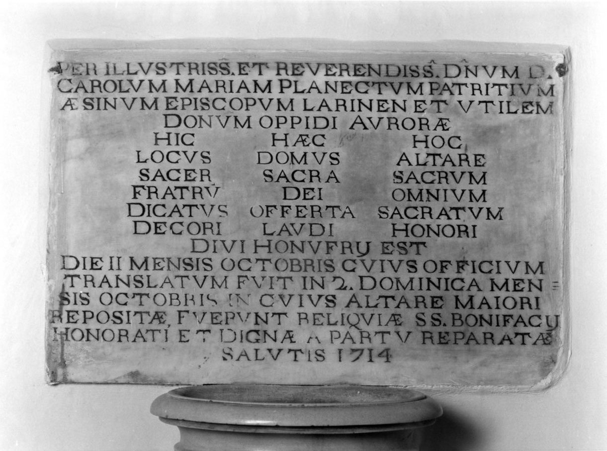 lapide - bottega molisana (sec. XVIII)