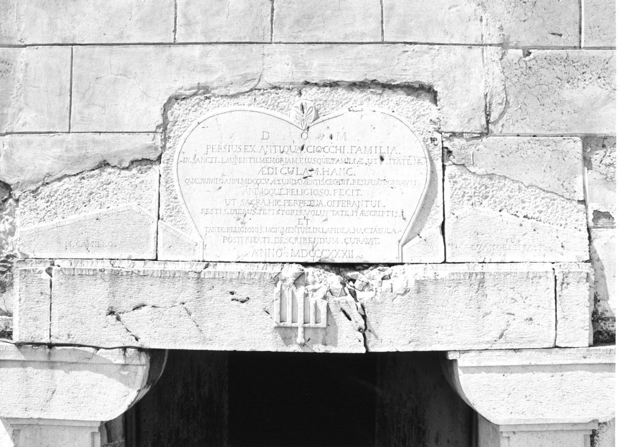 lapide di Evangelista M. Camillo (sec. XIX)