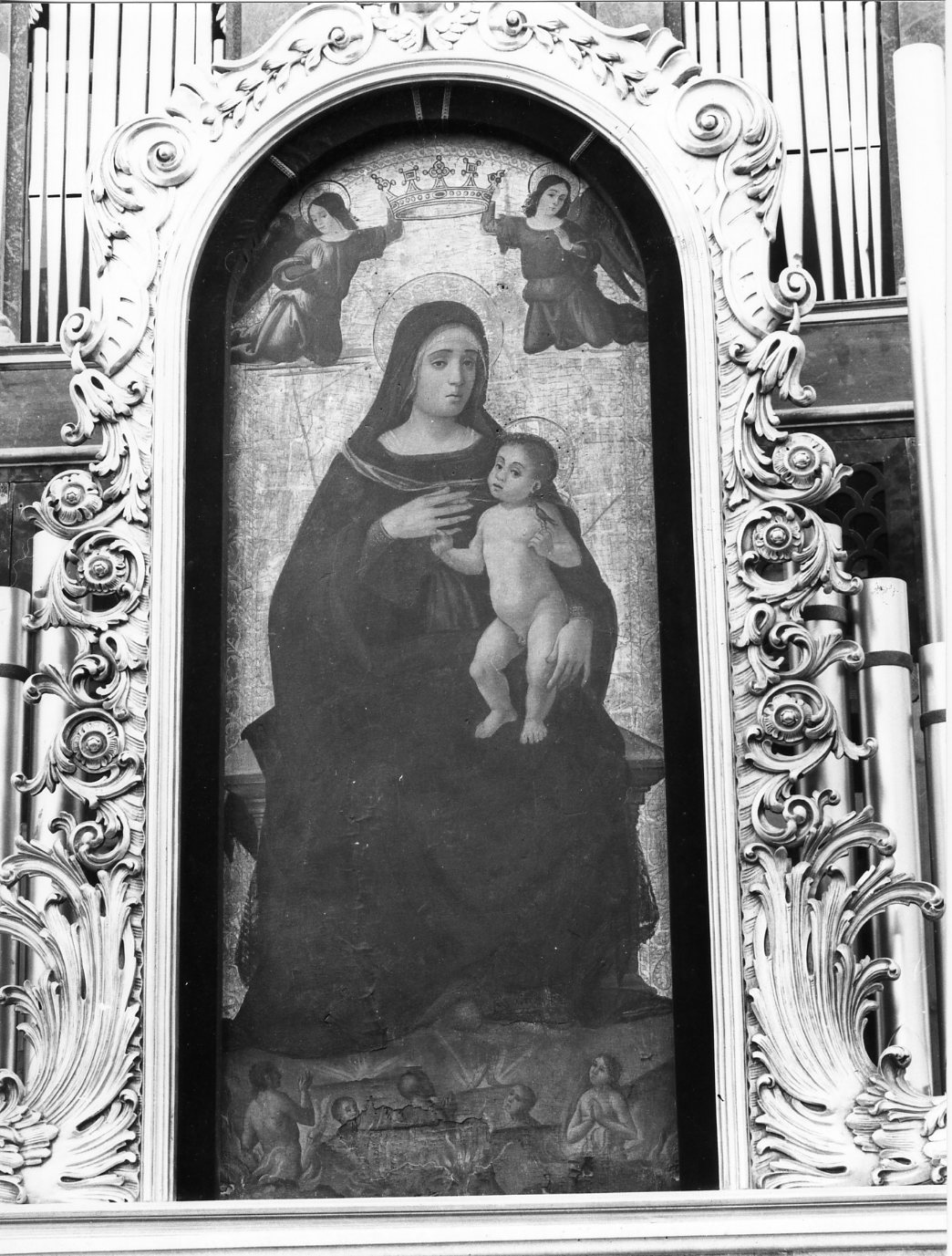 Madonna delle Anime del Purgatorio (o delle Grazie) (dipinto) - ambito Italia centro-meridionale (sec. XVI)