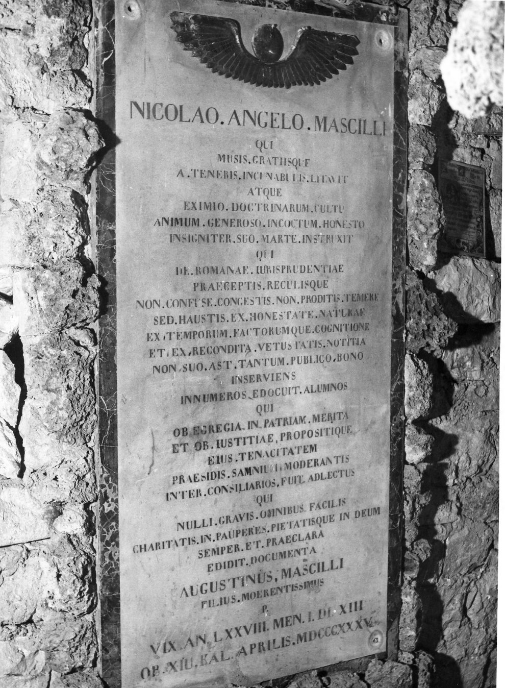 lapide - bottega Italia meridionale (sec. XIX)