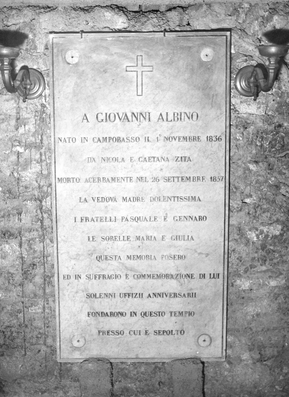 lapide - bottega Italia meridionale (sec. XIX)