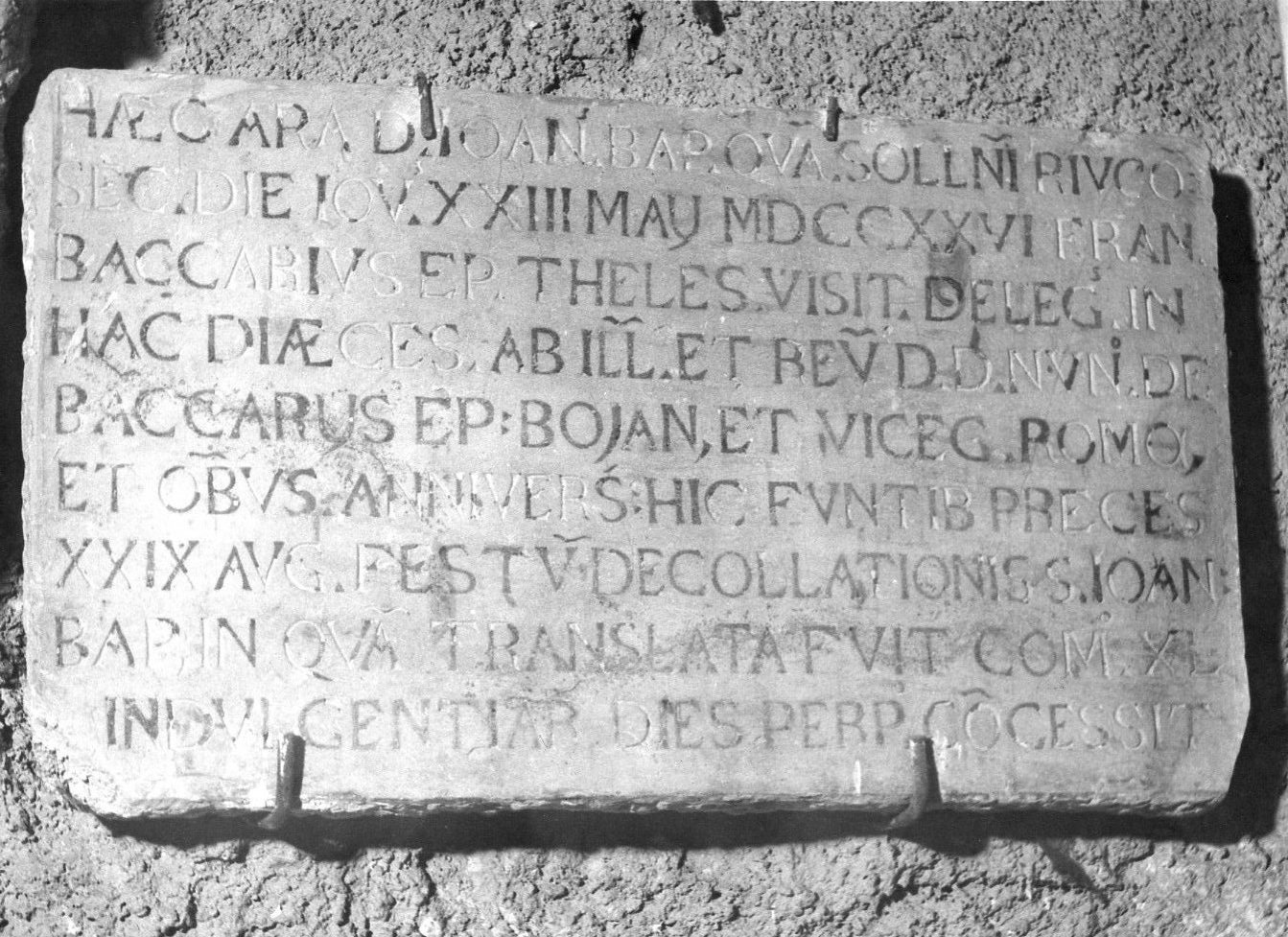 lapide - bottega Italia meridionale (sec. XVIII)