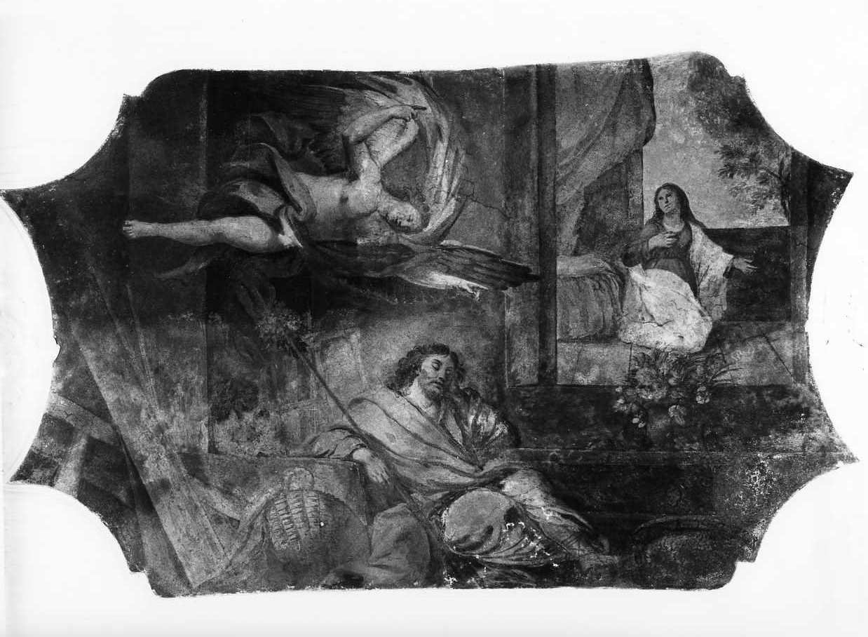 apparizione dell'angelo a San Giuseppe e Vergine annunciata (dipinto, elemento d'insieme) di Gioia Raffaele (attribuito) (sec. XIX)