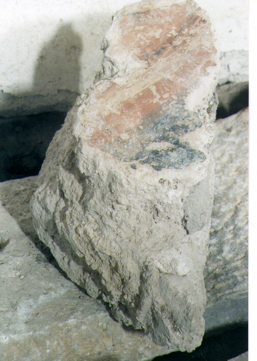 dipinto, frammento - ambito Italia meridionale (fine/inizio secc. IX/ X)