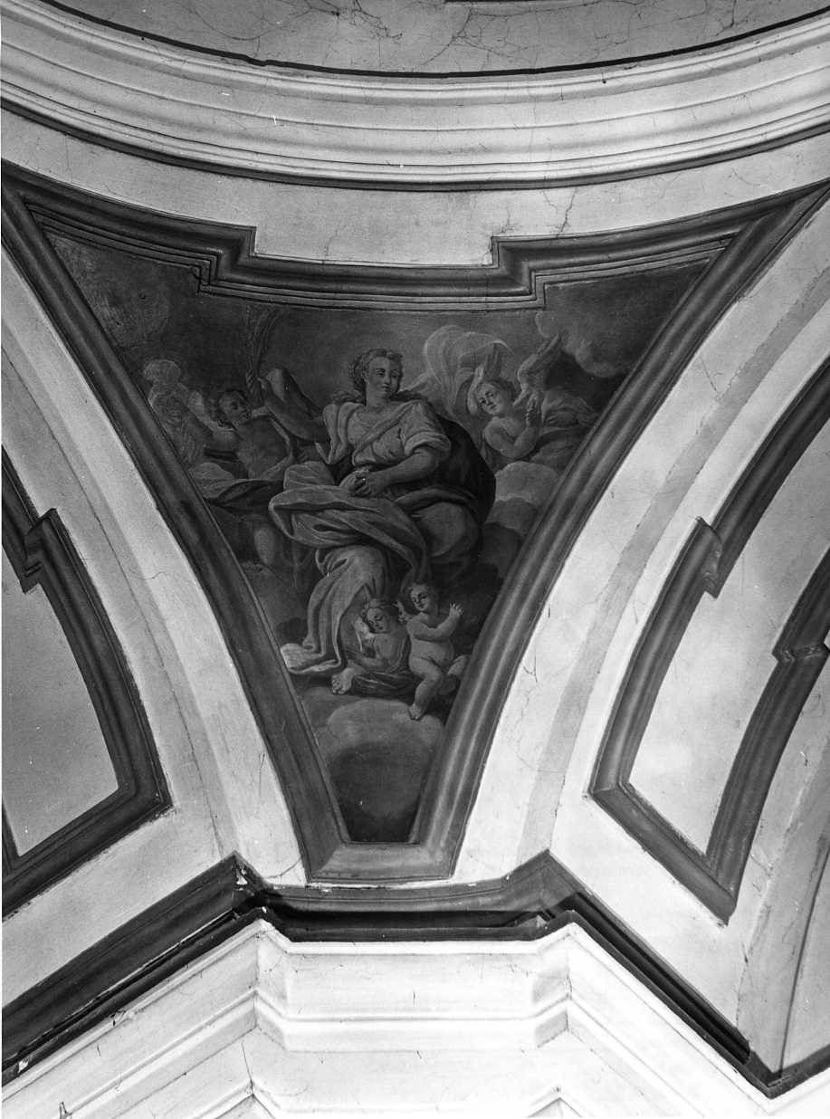 figura femminile (dipinto, elemento d'insieme) - ambito molisano (sec. XVIII)