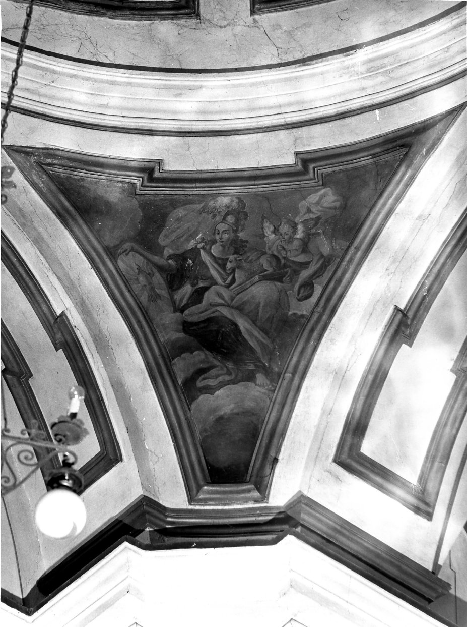 Figura femminile allegorica (la Fede ?) (dipinto, elemento d'insieme) - ambito molisano (sec. XVIII)