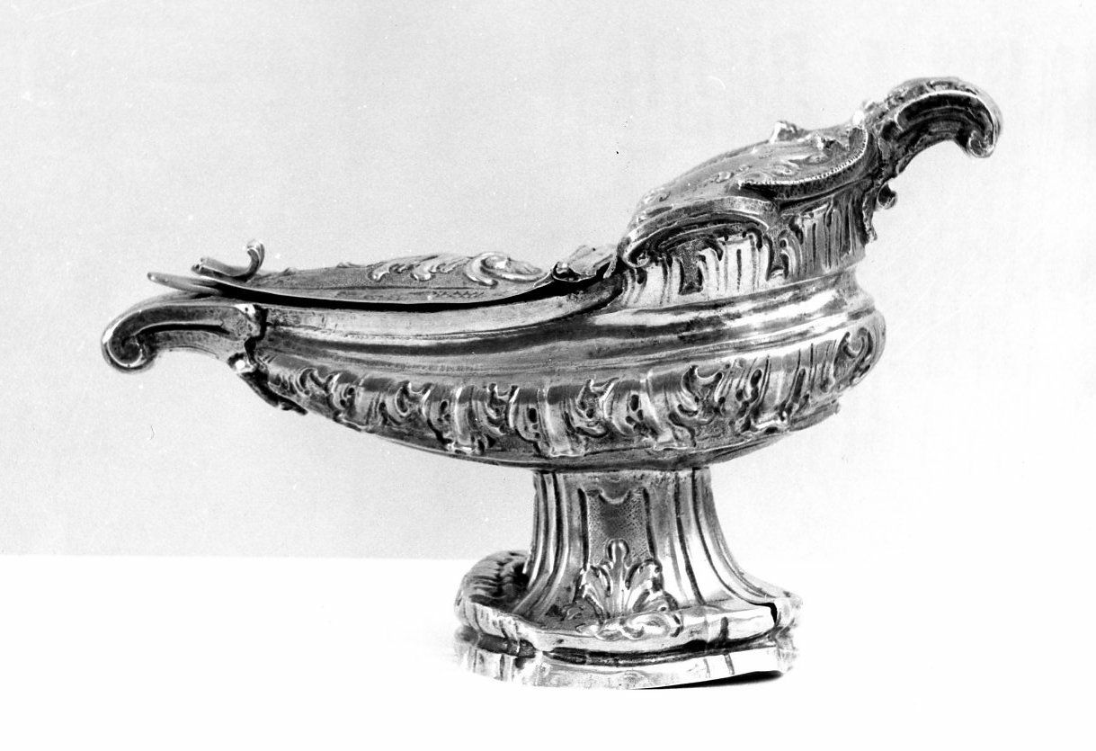 navicella portaincenso, opera isolata - bottega napoletana (sec. XVIII)
