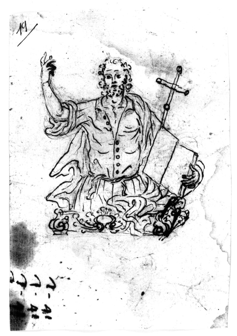San Giovanni Battista (disegno) di Di Zinno Paolo Saverio (attribuito) (sec. XVIII)