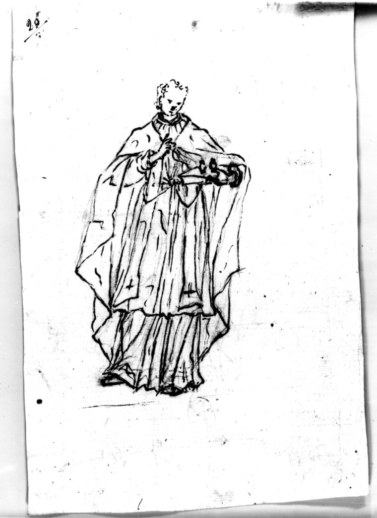 San Gaetano da Thiene (disegno) di Di Zinno Paolo Saverio (attribuito) (sec. XVIII)