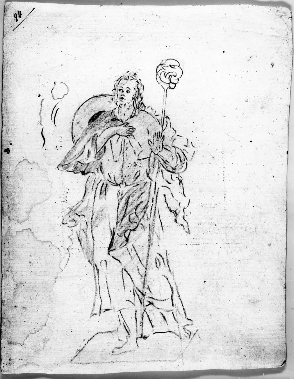 Santo (disegno) - ambito Italia meridionale (sec. XIX)
