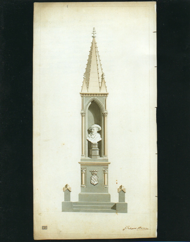 monumento di Martina - Mottola (TA) (disegno architettonico, elemento d'insieme) di Barone Giuseppe (sec. XIX)