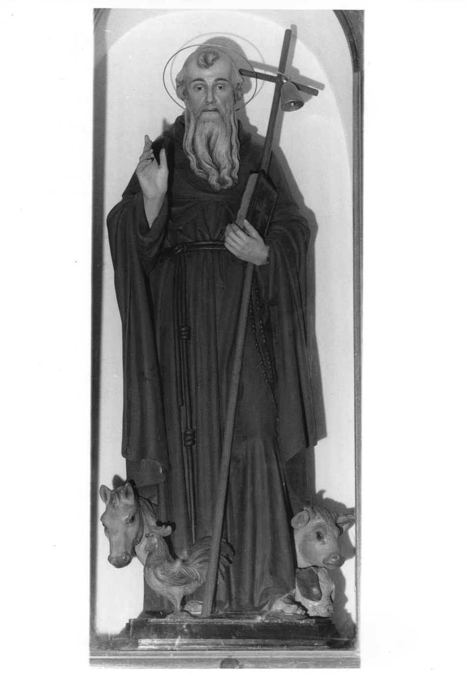 Sant'Antonio Abate (statua) - produzione di Ortisei (prima metà sec. XX)