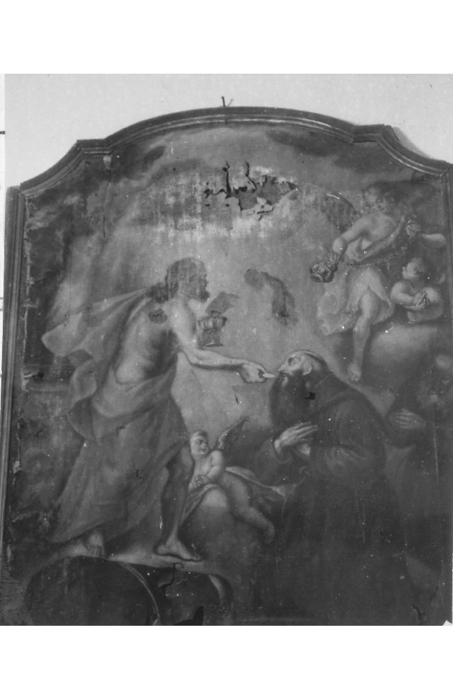 Comunione di un monaco francescano (dipinto) - ambito pugliese (sec. XVIII)