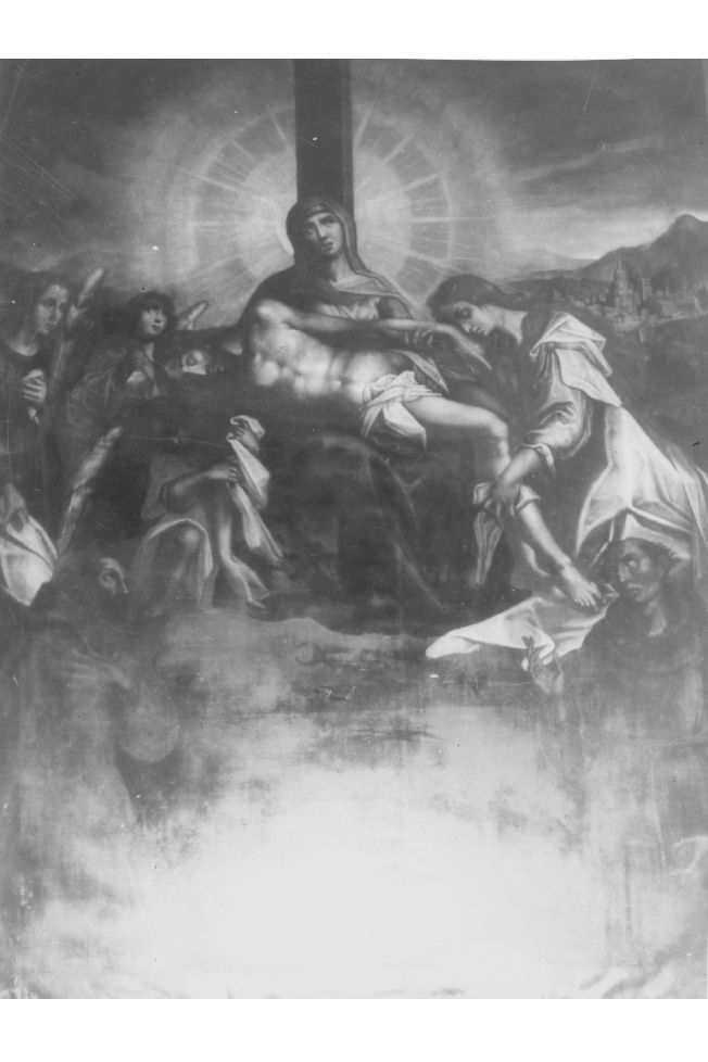Pietà e san Francesco d'Assisi (dipinto) di Francesco da Martina (attribuito) (primo quarto sec. XVII)