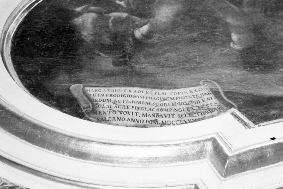Rinvenimento dell'immagine della Madonna della Fontana (dipinto) di Carella Domenico Antonio (attribuito) (sec. XVIII)
