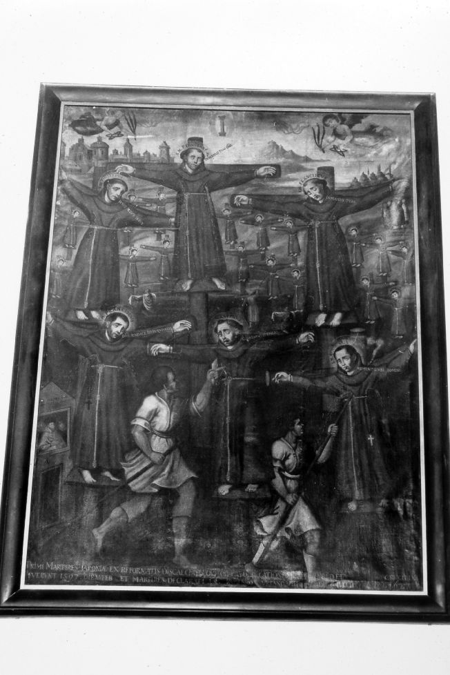 Martiri francescani del Giappone (dipinto) di Catalano Giovan Domenico (sec. XVII)