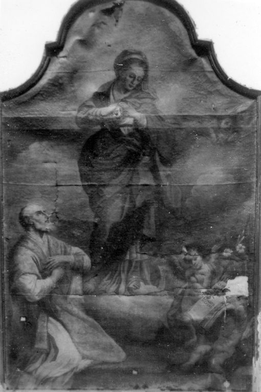 Madonna Immacolata e San Filippo Neri (dipinto) di Lillo Saverio (attribuito) (fine sec. XVIII)