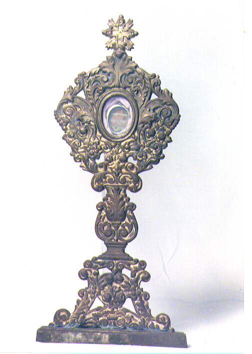 reliquiario - a ostensorio - ambito salentino (seconda metà sec. XIX)