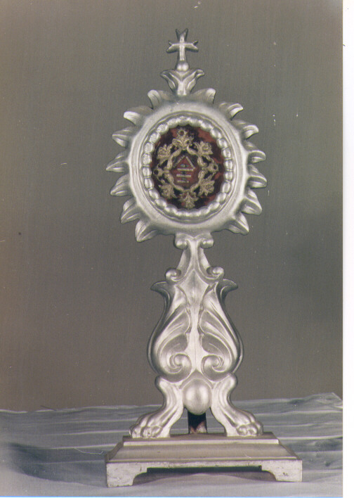 reliquiario - a ostensorio - ambito salentino (seconda metà sec. XIX)