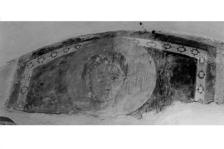 Santo (dipinto, frammento) - ambito pugliese (prima metà sec. XIV)
