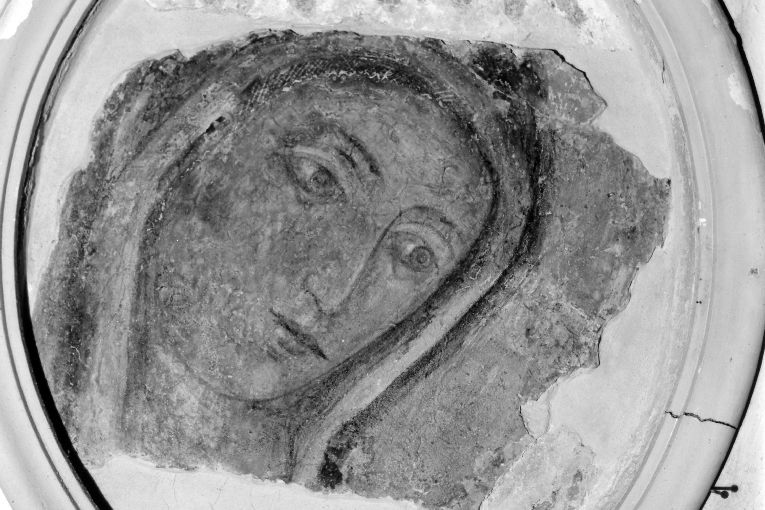 Madonna (dipinto, frammento) - ambito pugliese (prima metà sec. XIV)