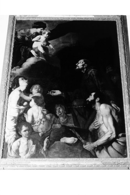 apparizione della Madonna con Bambino a San Francesco d'Assisi (dipinto, opera isolata) - ambito napoletano (prima metà sec. XVII)