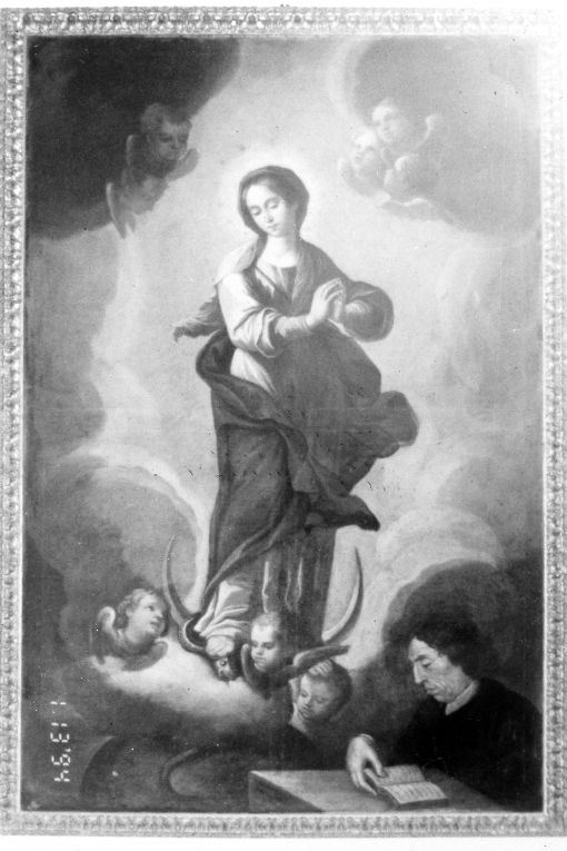 Madonna Immacolata e committente (dipinto) di Bianco Diego Oronzo (metà sec. XVIII)