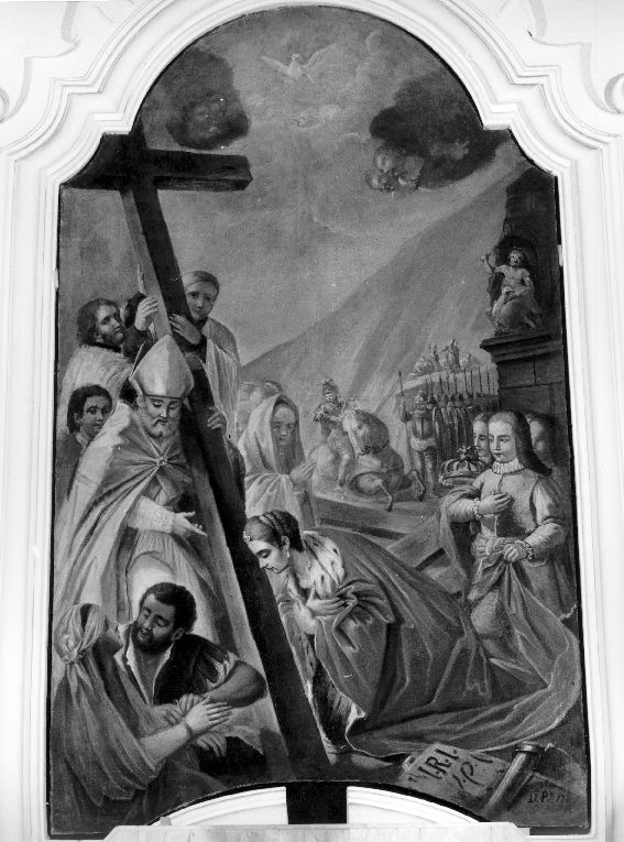 Ritrovamento della vera Croce (dipinto) di Pinca Domenico (sec. XVIII)