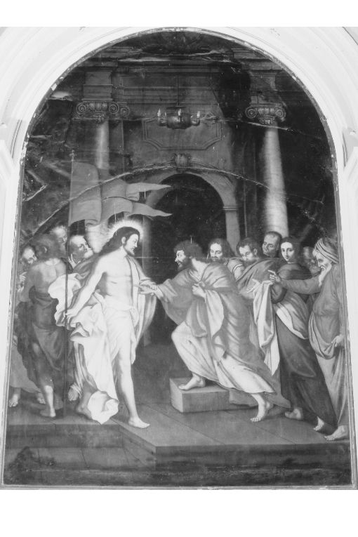 incredulità di San Tommaso (dipinto) di Zullo Pietro (attribuito) (primo quarto sec. XVII)