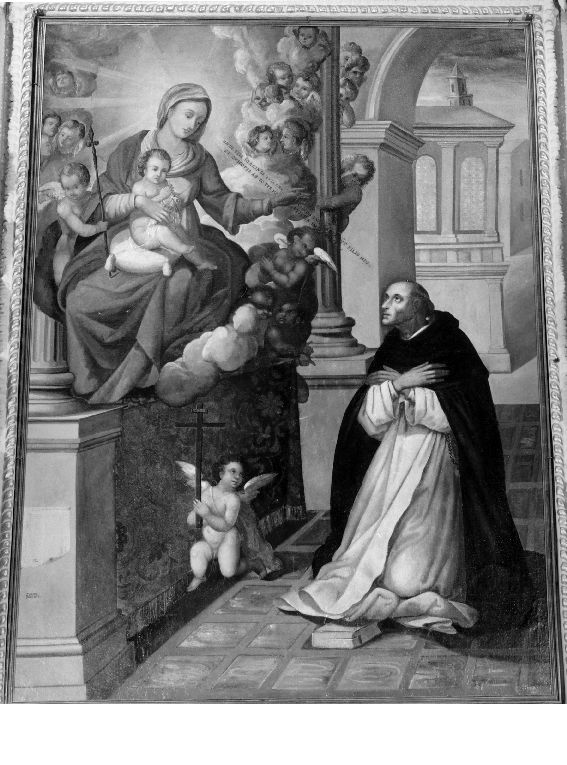 apparizione della Vergine a San Giacinto (dipinto) di Zullo Pietro (sec. XVII)