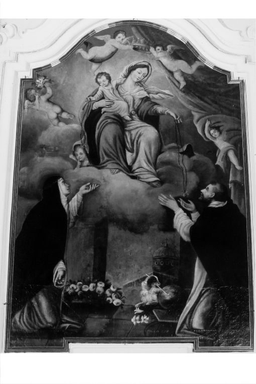 Madonna del Rosario (dipinto) di Zullo Pietro (primo quarto sec. XVII)