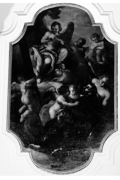 Estasi di San Francesco d'Assisi (dipinto) di Carella Domenico Antonio (sec. XVIII)