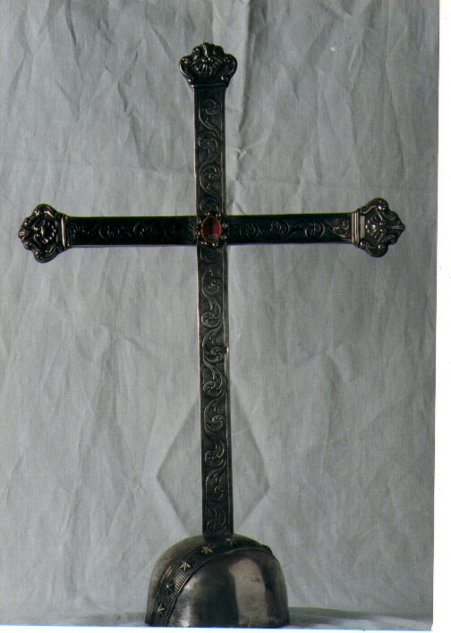 reliquiario - a croce - ambito Italia meridionale (seconda metà sec. XIX)