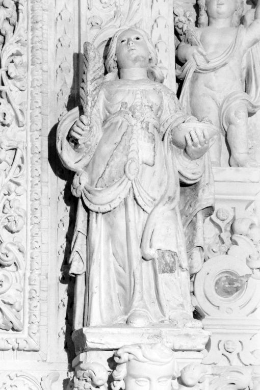 Santa Lucia e santa Apollonia (statua, coppia) di Boffelli P (bottega) (secc. XVII/ XVIII)