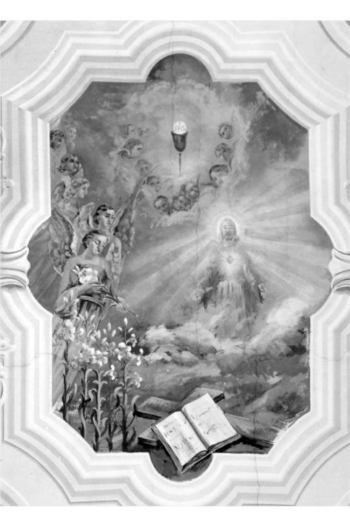 Sacro Cuore di Gesù (dipinto) di Scorrano Luigi (prima metà sec. XX)
