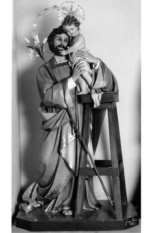 San Giuseppe e Gesù Bambino (statua) di Manzo Giuseppe (sec. XIX)