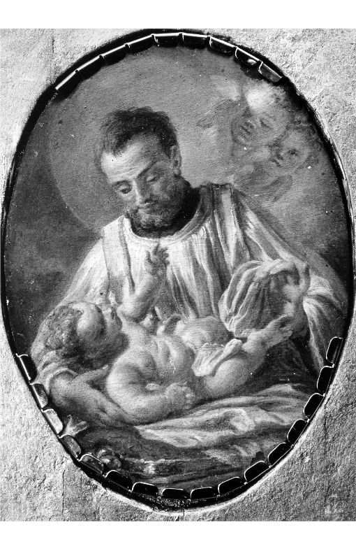 San Gaetano da Thiene e Gesù Bambino (dipinto) di Tiso Oronzo (attribuito) (sec. XVIII)