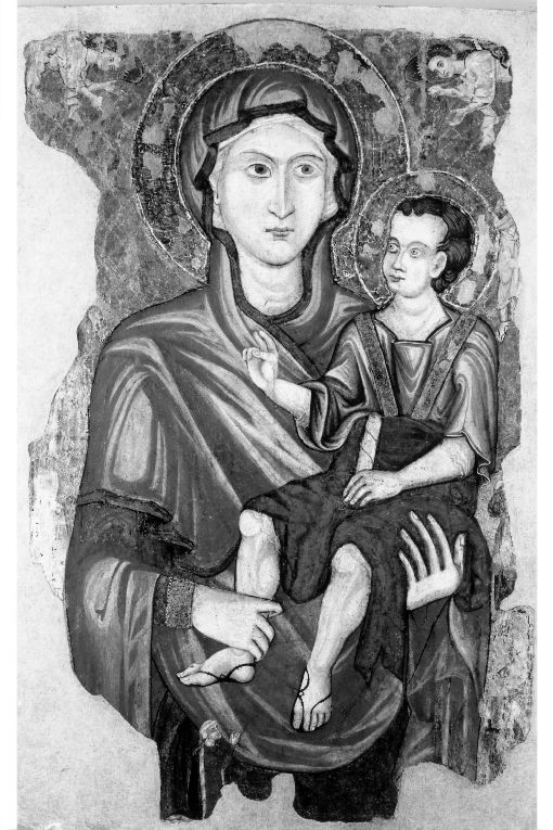 Madonna con Bambino e due committenti (icona) - ambito Italia meridionale (inizio sec. XIV)