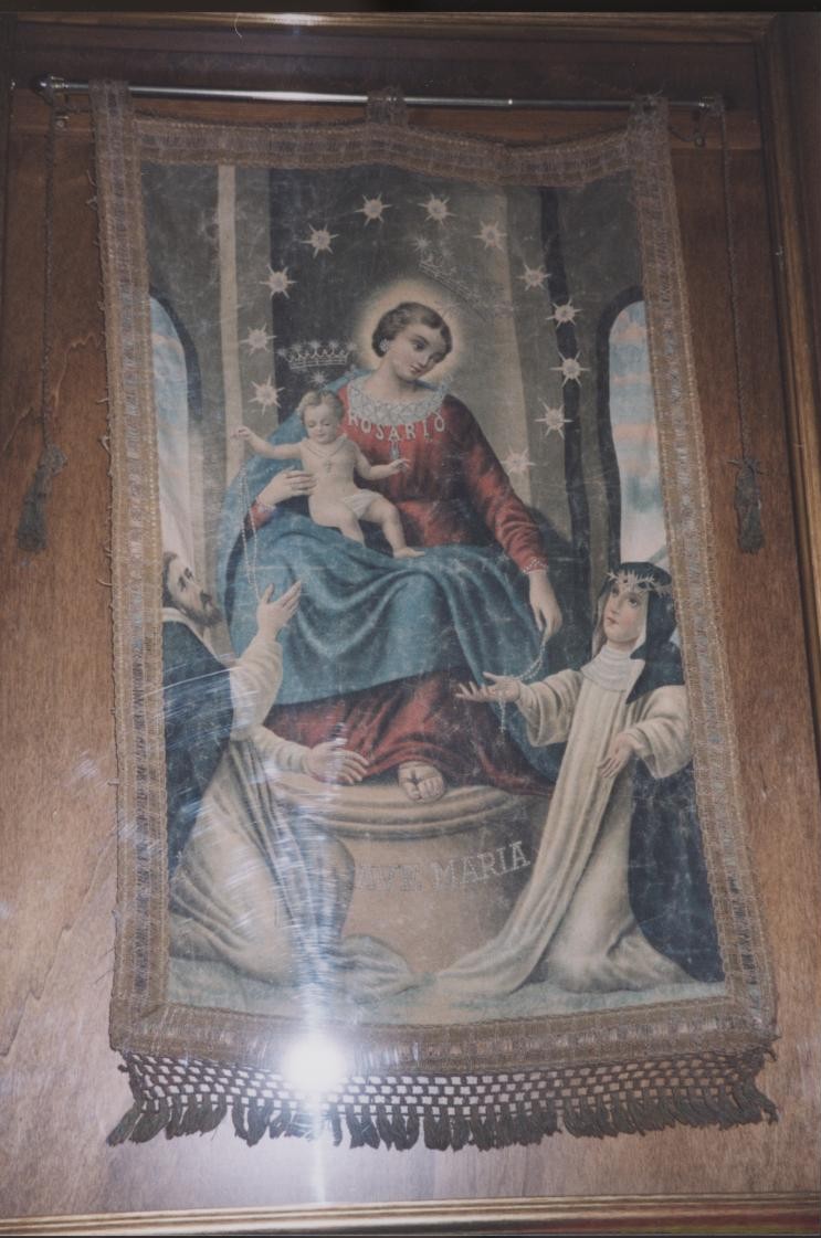 Madonna del rosario con san domenico e santa caterina da siena (stendardo processionale)