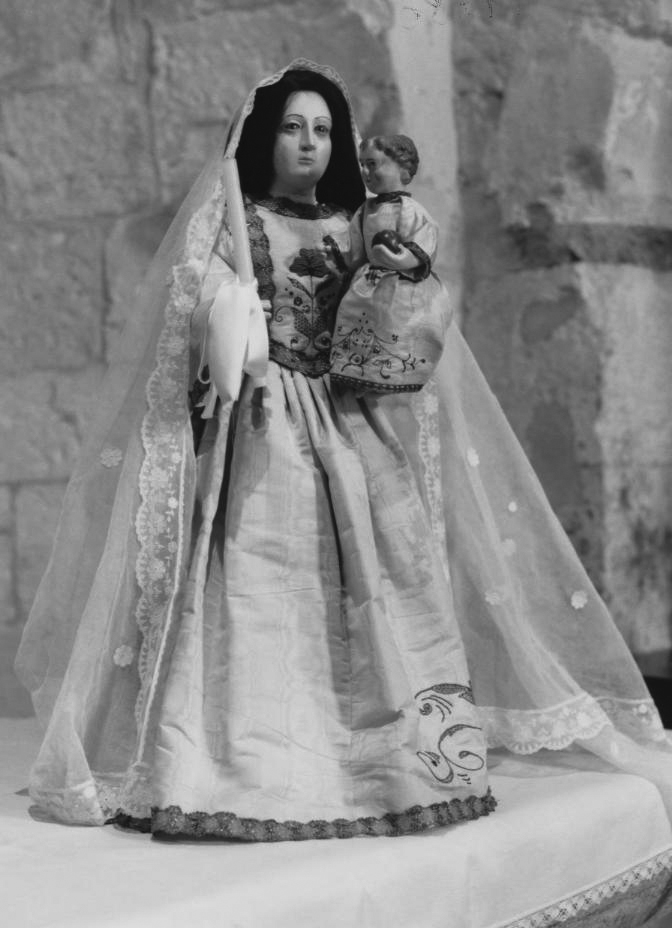 Madonna del rosario, madonna con bambino (statua)