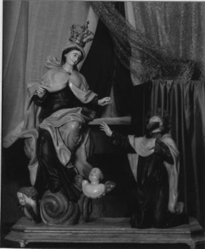 Madonna del carmelo e san simone stock, madonna del carmelo (gruppo scultoreo)
