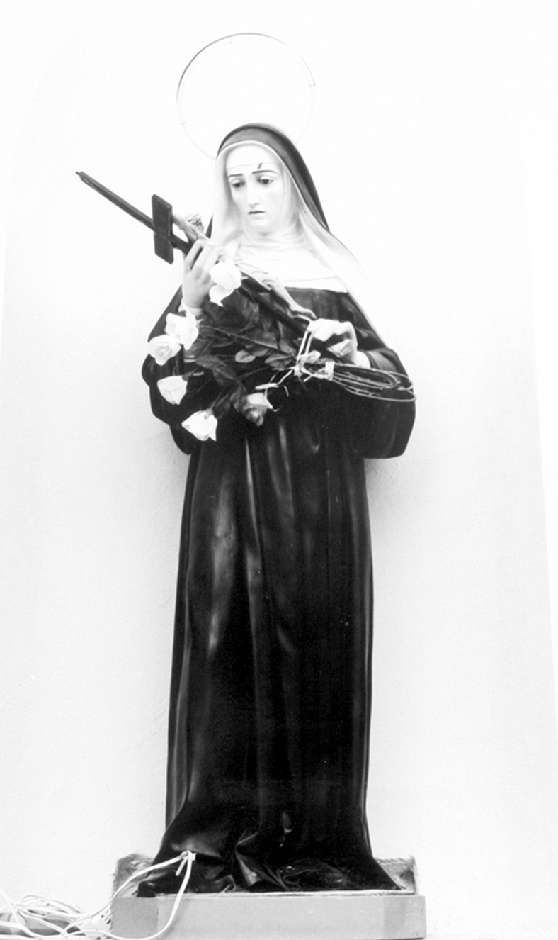 Santa rita adora il crocifisso, santa rita da cascia (statua)