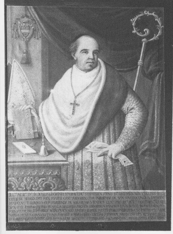 Giuseppe domenico porqueddu, ritratto a mezza figura di prelato (dipinto)