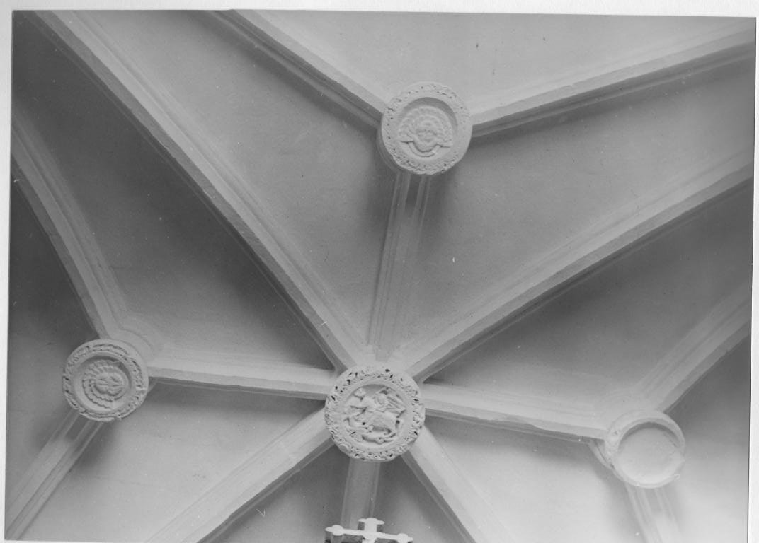 San giorgio e il drago; cherubini. (soffitto)