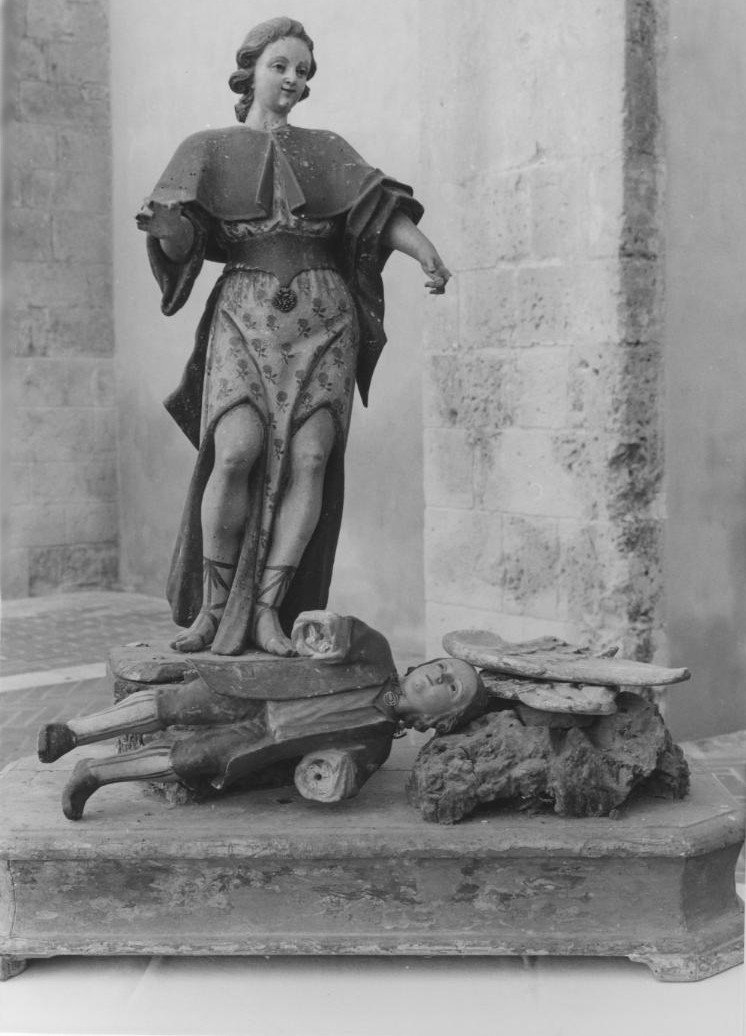 Tobia che porta il pesce e l'angelo (statua)