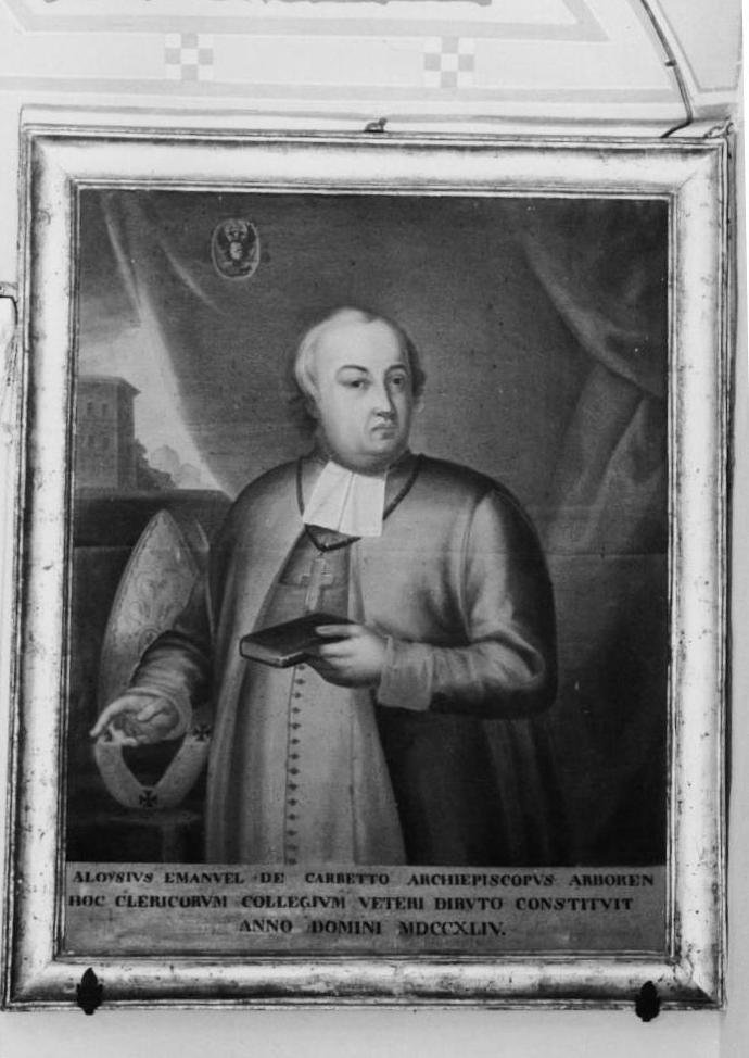 Mons. emanuele de carretto di camerana, ritratto di ecclesiastico (dipinto)