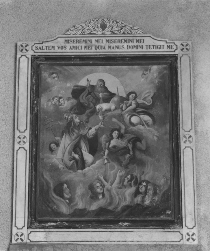 Allegoria della chiesa, trinità, agnus dei, angelo, anime del pugatorio (dipinto)
