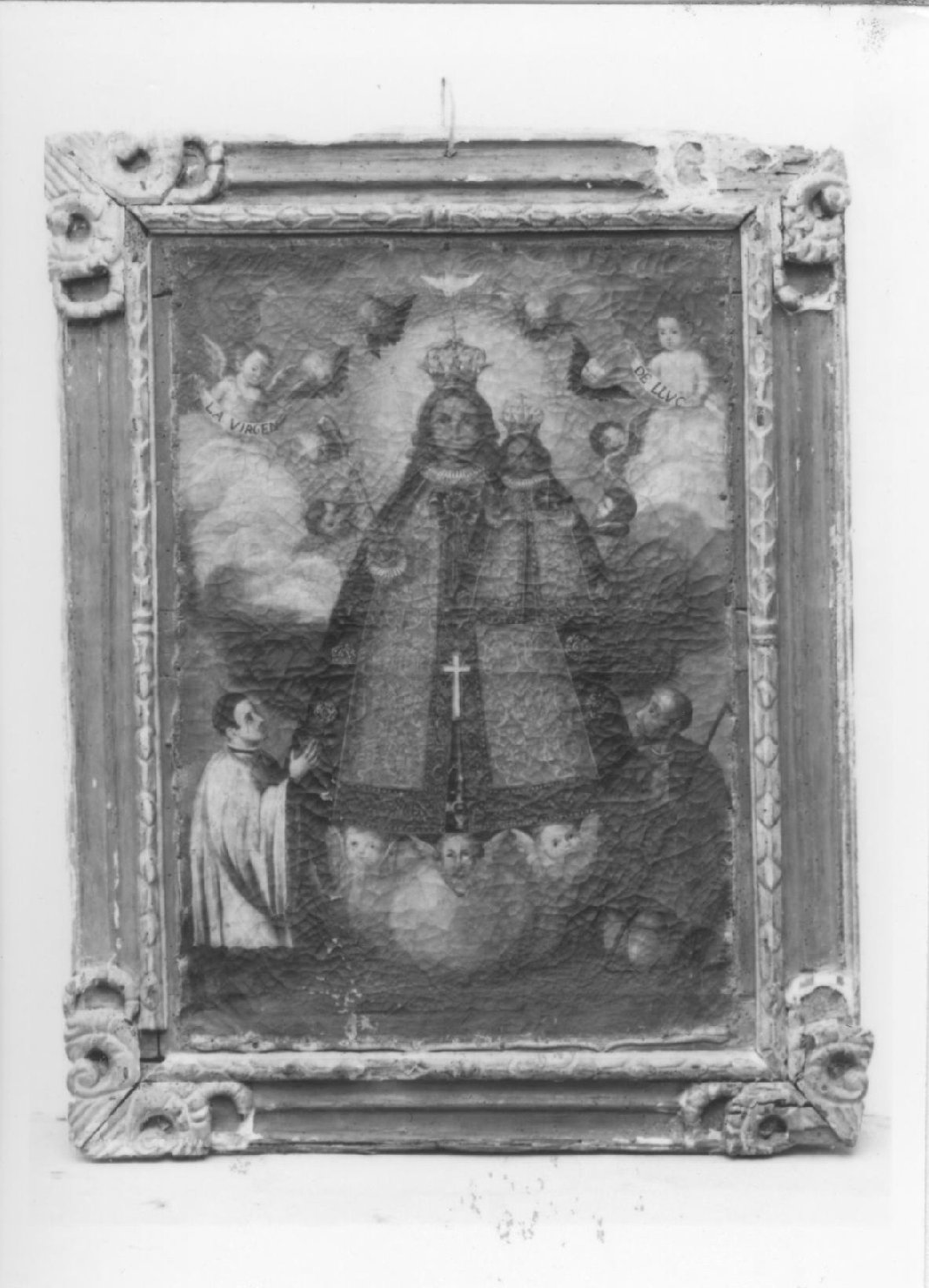 La virgen de lluc, madonna della candelora con bambino, angeli e due santi (dipinto)