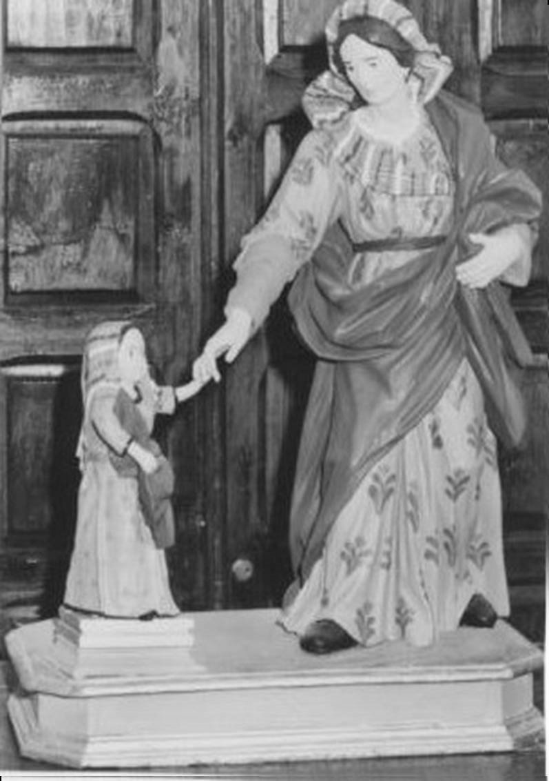 Maria vergine bambina e sant'anna (statua)